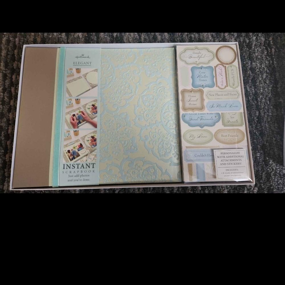 Hallmark Elegant Instant Scrapbook Kit - Blue and Cream